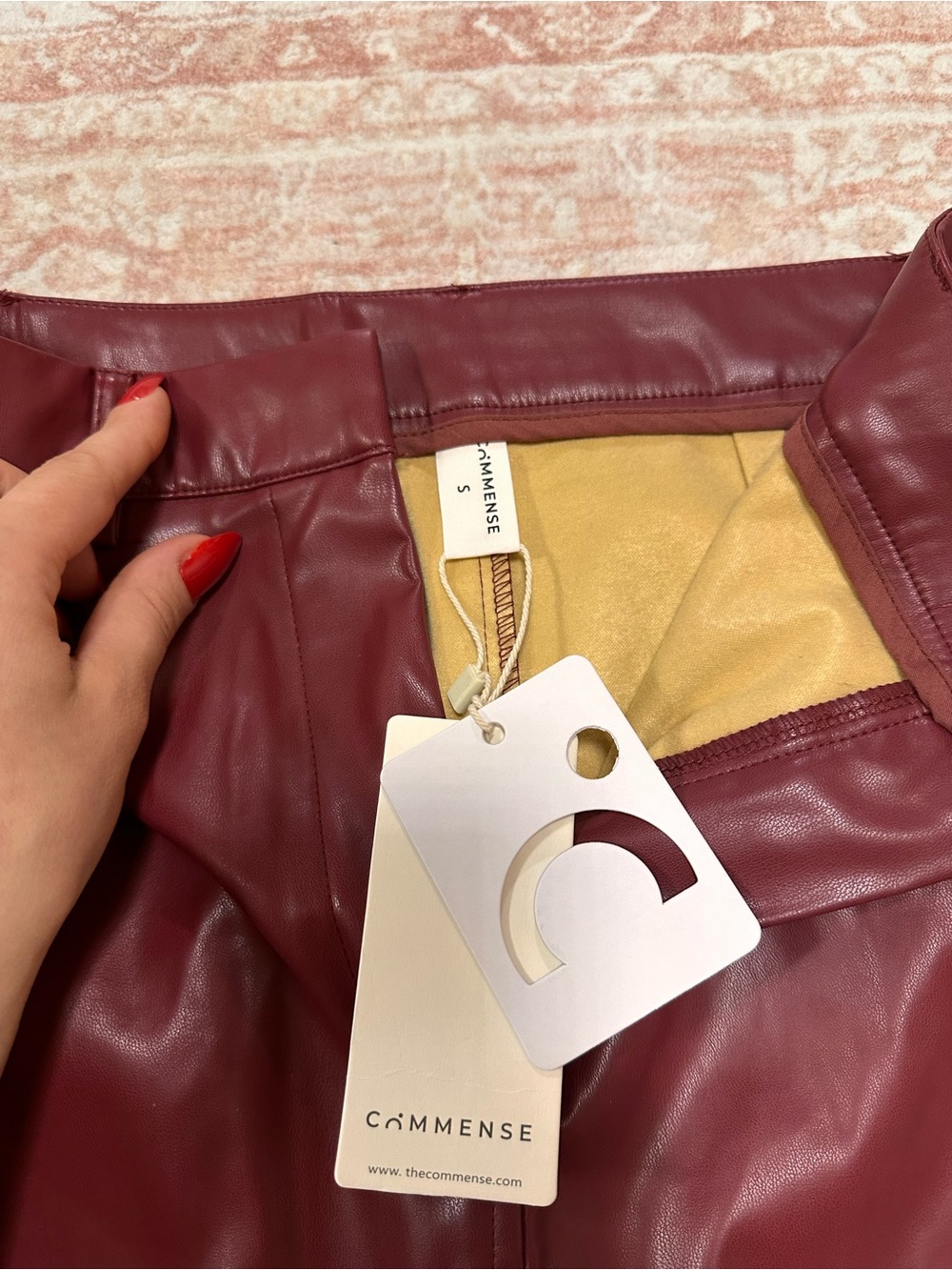 NWT 🥀 Commense Leather Skirt W/ Slit - Picture 7 of 13